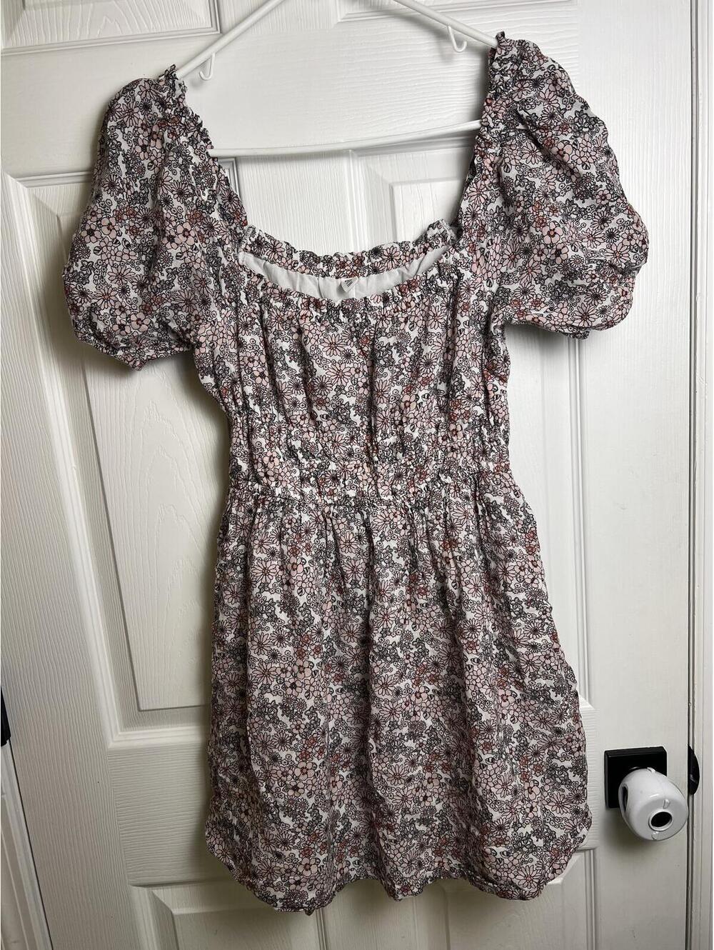 BP Floral Puff Sleeve Mini Dress XS